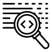 Api search icon, outline style vector