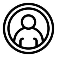 Anonymous business icon, outline style vector