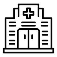 Evacuation hospital icon, outline style vector