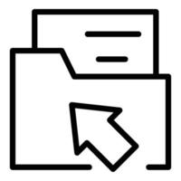 Api personal folder icon, outline style vector