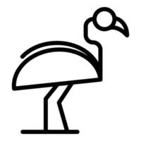 Lake flamingo icon, outline style vector