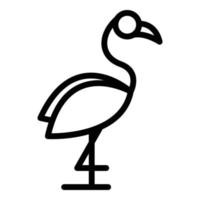 Zoo flamingo icon, outline style vector