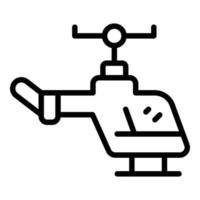 Helicopter icon outline vector. Military transport vector