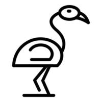 Africa flamingo icon, outline style vector