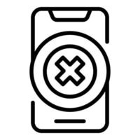 Broken smartphone icon outline vector. Phone repair vector