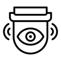 Accessible outdoor camera icon, outline style vector