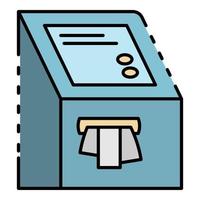 Vending machine icon color outline vector