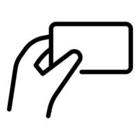 Gesture smartphone icon outline vector. Hand phone vector