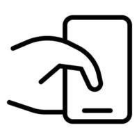Using cellular icon outline vector. Mobile phone vector