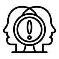 Human resources attention icon, outline style vector