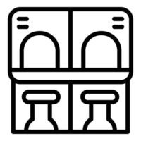 Accessible environment ticket sell icon, outline style vector