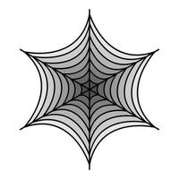 Small spider web icon color outline vector