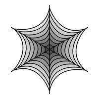 Small spider web icon color outline vector