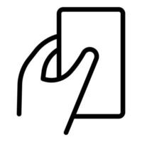 Using handphone icon outline vector. Hand phone vector