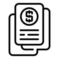 Accessible payment icon, outline style vector