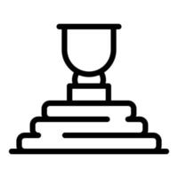 Human resources cup icon, outline style vector