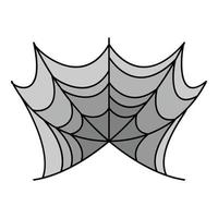 Spider web trap icon color outline vector