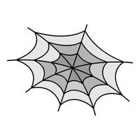 Phobia spider web icon color outline vector