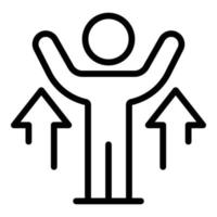 Human resources wake up icon, outline style vector