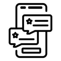 Human resources phone chat icon, outline style vector