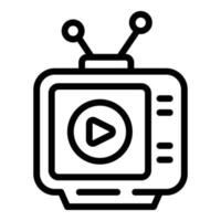 Tv marketing icon, outline style vector