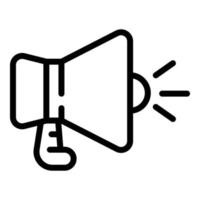 Megaphone icon, outline style vector