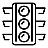 Traffic lights icon, outline style vector