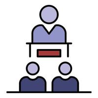 Cohesion speaker icon color outline vector
