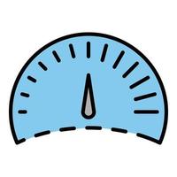 Control speedometer icon color outline vector