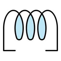 Cord coil icon color outline vector