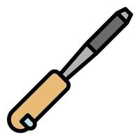 Construction chisel icon color outline vector