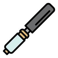 Craft chisel icon color outline vector