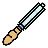 Building chisel icon color outline vector