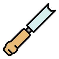 Chisel equipment icon color outline vector