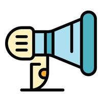 Modern megaphone icon color outline vector