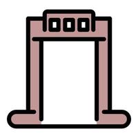 System metal detector icon color outline vector