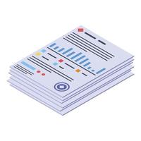 It administrator papers icon, isometric style vector