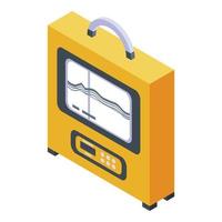 Echo sounder device icon, isometric style vector