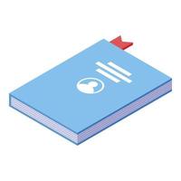 Recruiter notebook icon, isometric style vector