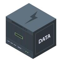 Fraud big data icon, isometric style vector