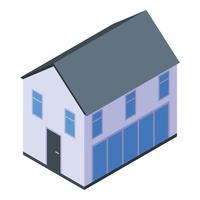 House storage icon, isometric style vector