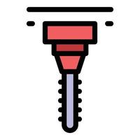 Labor milling machine icon color outline vector