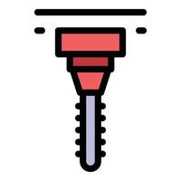 Labor milling machine icon color outline vector