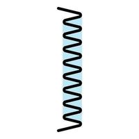 Part coil spring icon color outline vector