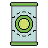 Tomato tin can icon color outline vector