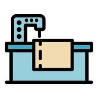 Sewing machine working icon color outline vector