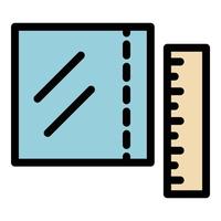 Textile measurement icon color outline vector