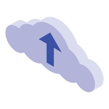 Upload data fraud icon, isometric style vector