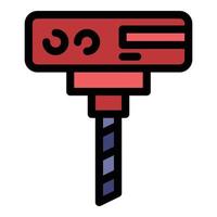 Grader milling machinery icon color outline vector