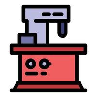 Milling machine beam icon color outline vector